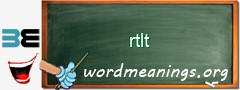 WordMeaning blackboard for rtlt